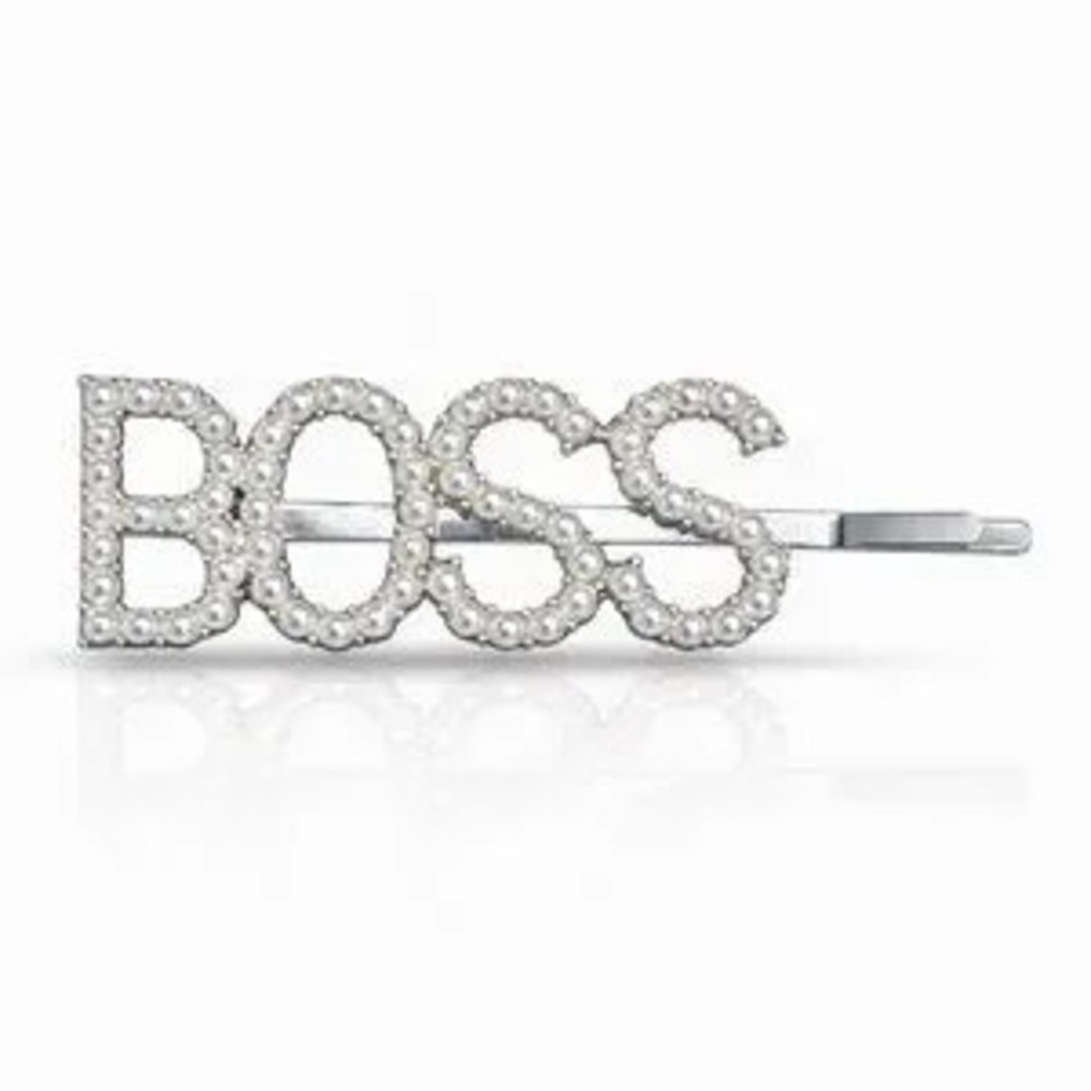 ?? Boss Silver Pearl Embellished Hair Clip